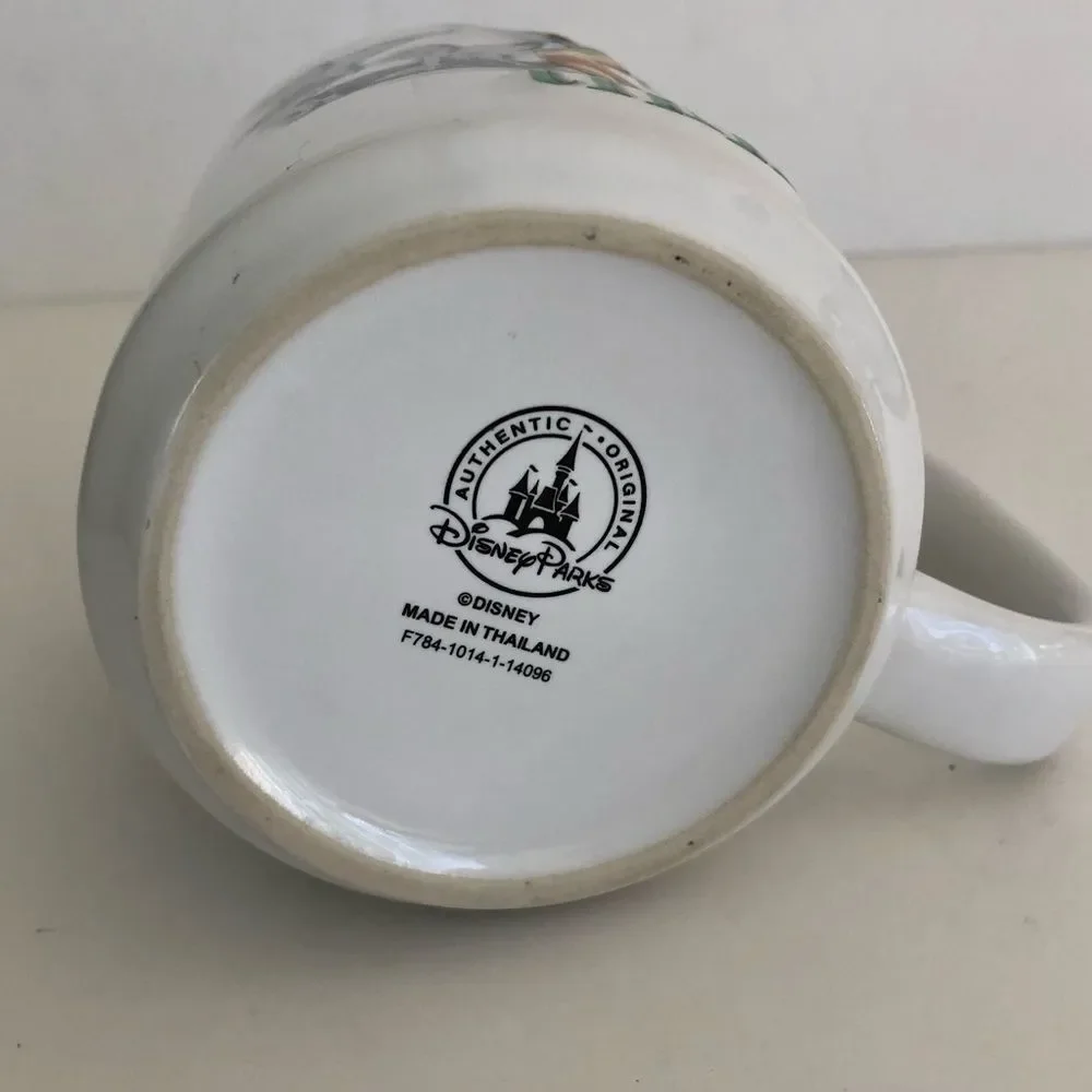 MUG COFFE CUP AUTHENTIC DISNEY PARKS THINKERBELL  3D RAISED 4.5